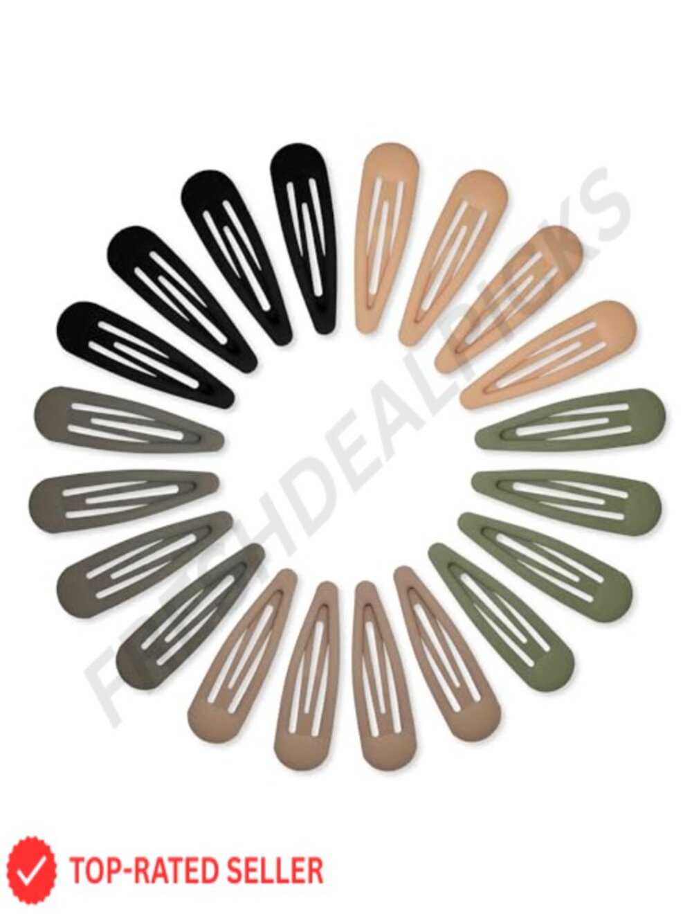 20 Pc Metal Snap Hair Clips Barrettes for Women Thin Fine Hair
